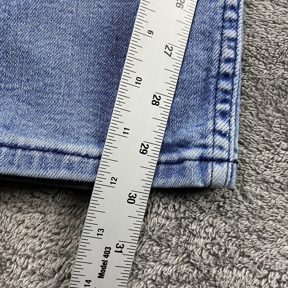 Levis 514 Slim Straight Jeans Mens 30x32 Blue Medium Wash Mid Rise Distressed - Picture 5 of 13